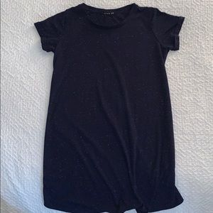 Navy blue cotton dress shirt